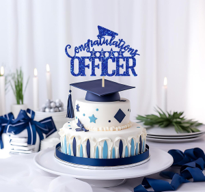 Congrats Officer Cake Topper