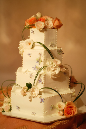 Wedding cake with roses